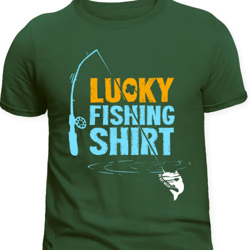 Tricou personalizat pentru pescari - Lucky Fishing